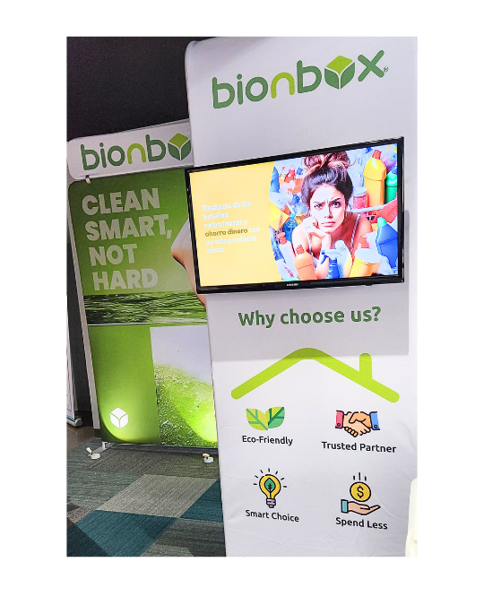 Bionbox cleaning products, water soluble cleaning sheets, 4x concentrated cleaner, bleach free cleaner,